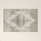 turkish floral - sage & brown Welcome Mat Gallery Image 1