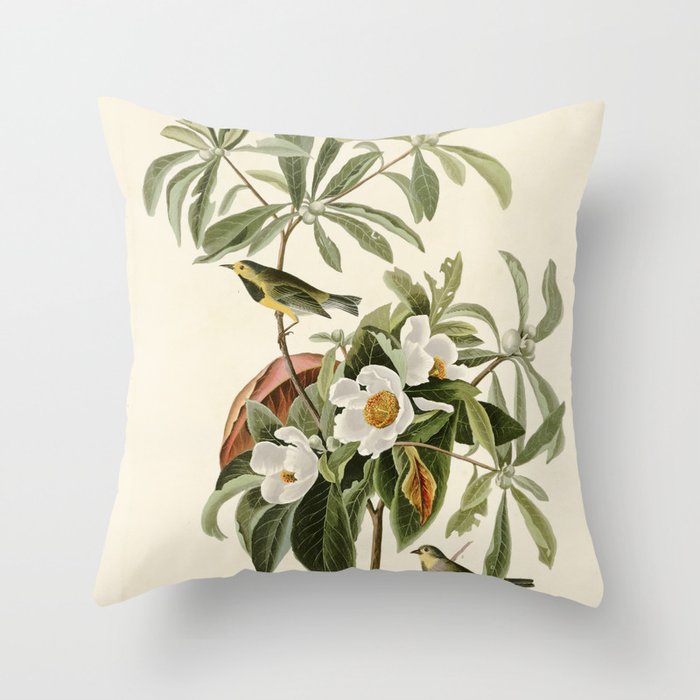 Bachman's Warbler - John James Audubon Birds of America Throw Pillow Gallery Image 6