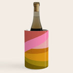 Colorful Geometric Abstract in Pink, Mustard, and Green Wine Chiller Gallery Image 2