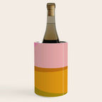 Colorful Geometric Abstract in Pink, Mustard, and Green Wine Chiller Gallery Image 3
