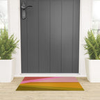 Colorful Geometric Abstract in Pink, Mustard, and Green Welcome Mat Gallery Image 3