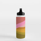 Colorful Geometric Abstract in Pink, Mustard, and Green Water Bottle Gallery Image 3