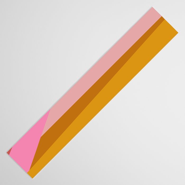 Colorful Geometric Abstract in Pink, Mustard, and Green Table Runner Gallery Image 3