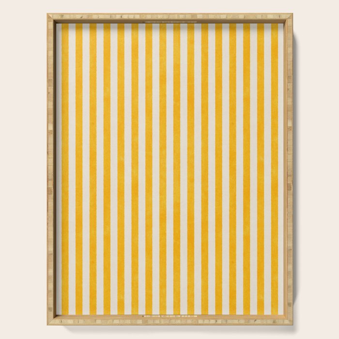 STRIPES - 07 - Goldenrod Serving Tray Gallery Image 1