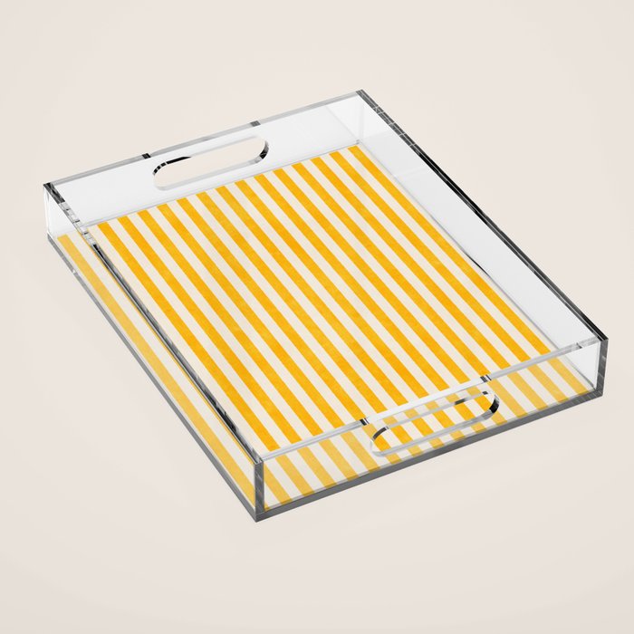 STRIPES - 07 - Goldenrod Acrylic Tray Gallery Image 1
