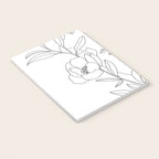 Minimal Line Art Woman with Peonies Notebook Gallery Image 3