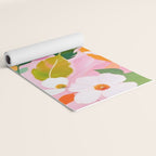 Pastelchio, Pastel Floral Botanical Spring, Flowers Blush Blossom Pink Garden Painting, Bohemian Chic Subdued Nature Plants Yoga Mat Gallery Image 2