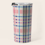 Vibrant Plaid Fusion B Travel Mug Gallery Image 3