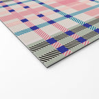 Vibrant Plaid Fusion B Welcome Mat Gallery Image 2