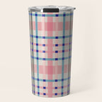Vibrant Plaid Fusion B Travel Mug Gallery Image 1