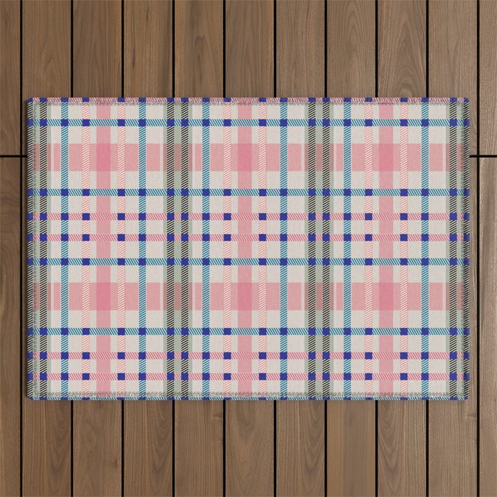 Vibrant Plaid Fusion B Outdoor Rug Gallery Image 1