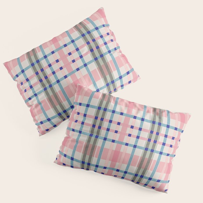 Vibrant Plaid Fusion B Pillow Sham Gallery Image 3