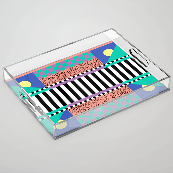 Memphis pattern 108 - 80s / 90s Retro Acrylic Tray Gallery Image 1