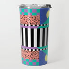 Memphis pattern 108 - 80s / 90s Retro Travel Mug Gallery Image 2