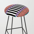 Memphis pattern 108 - 80s / 90s Retro Stool Gallery Image 2