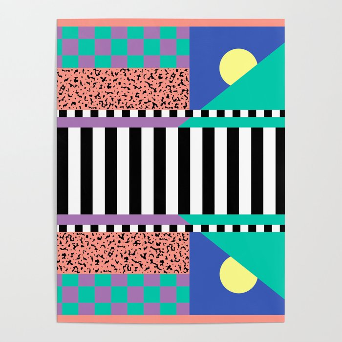 Memphis pattern 108 - 80s / 90s Retro Poster Gallery Image 4