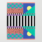 Memphis pattern 108 - 80s / 90s Retro Poster Gallery Image 4