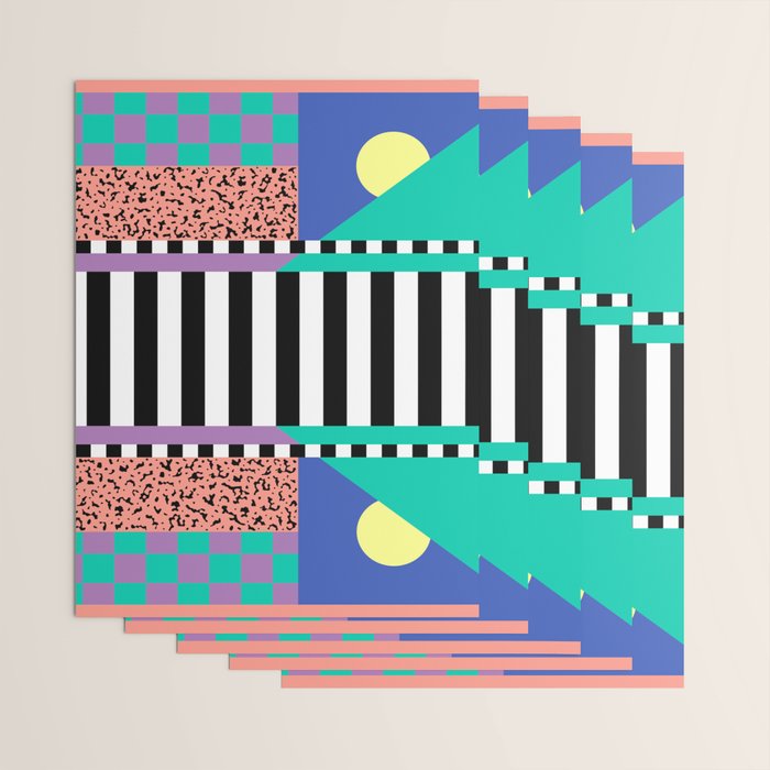 Memphis pattern 108 - 80s / 90s Retro Wrapping Paper Gallery Image 3