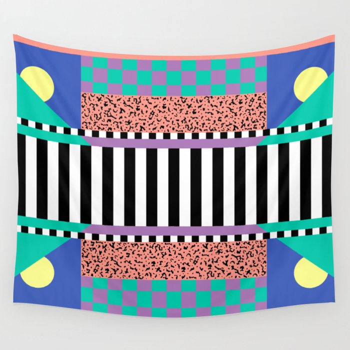 Memphis pattern 108 - 80s / 90s Retro Wall Tapestry Gallery Image 1