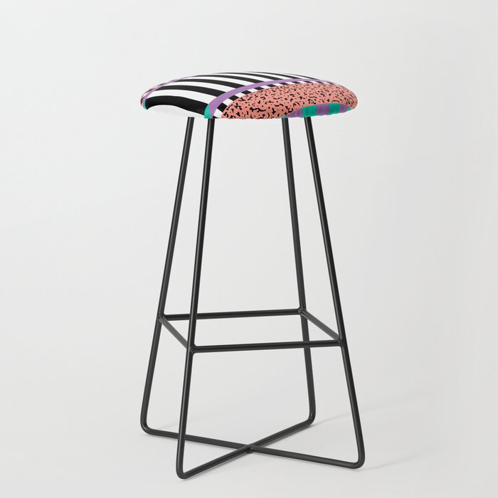 Memphis pattern 108 - 80s / 90s Retro Stool Gallery Image 1