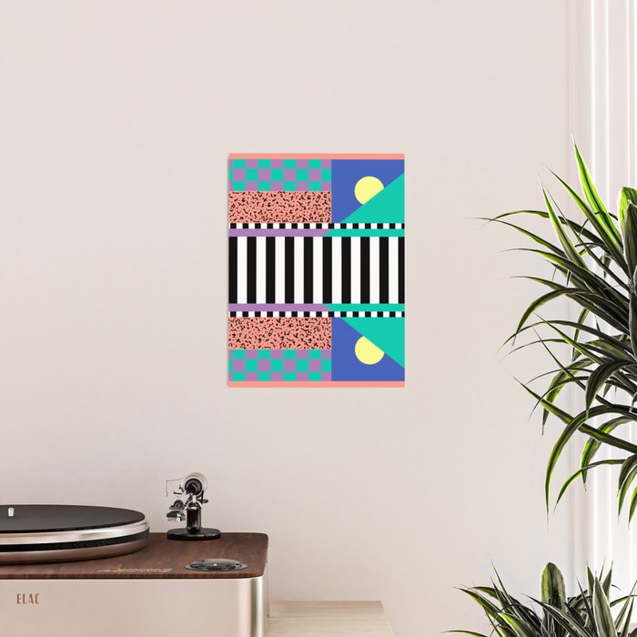 Memphis pattern 108 - 80s / 90s Retro Poster Gallery Image 2