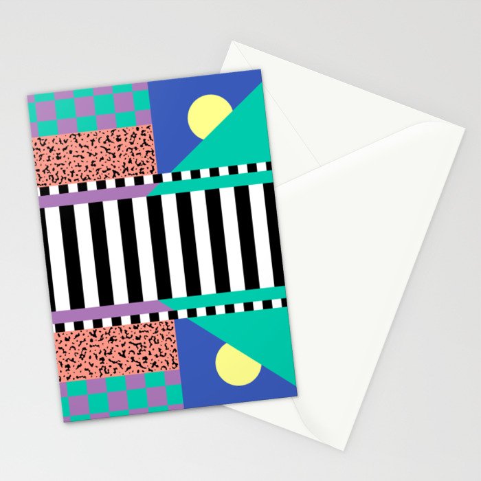 Memphis pattern 108 - 80s / 90s Retro Stationery Card Gallery Image 2