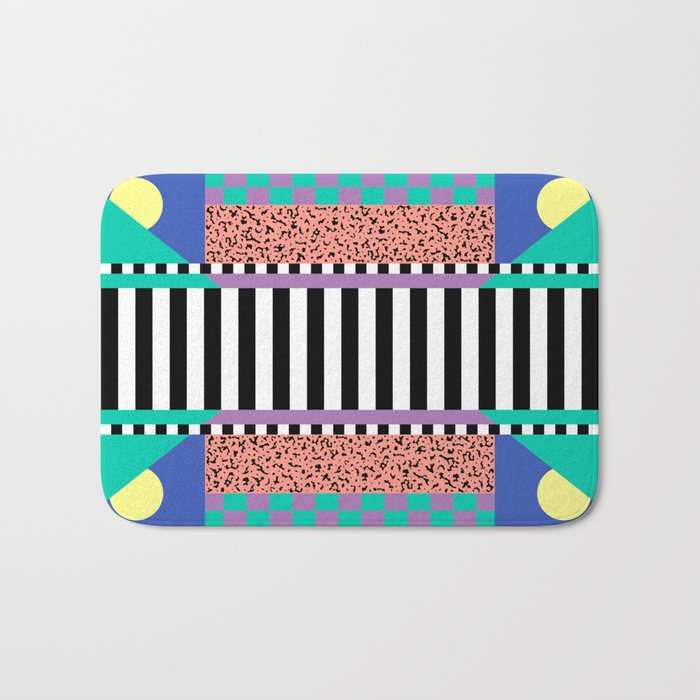 Memphis pattern 108 - 80s / 90s Retro Bath Mat Gallery Image 1