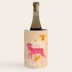 Three Dogs Lined Up - Yellow and Pink Wine Chiller Gallery Image 1