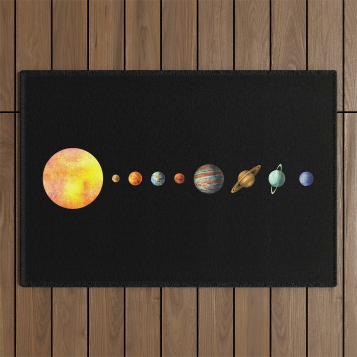 The Solar System  Outdoor Rug Gallery Image 1