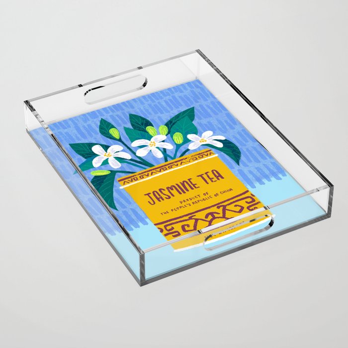 Jasmine Bouquet Florals Acrylic Tray Gallery Image 1