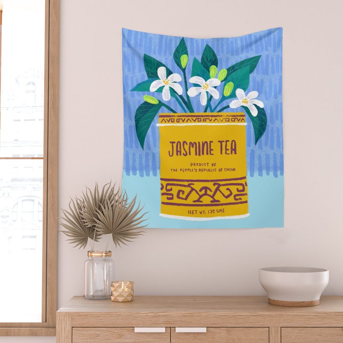 Jasmine Bouquet Florals Wall Tapestry Gallery Image 2