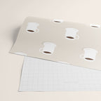 Retro coffee cup cartoon pattern Wrapping Paper Gallery Image 2