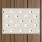 Retro coffee cup cartoon pattern Outdoor Rug Gallery Image 1