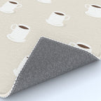 Retro coffee cup cartoon pattern Rug Gallery Image 4