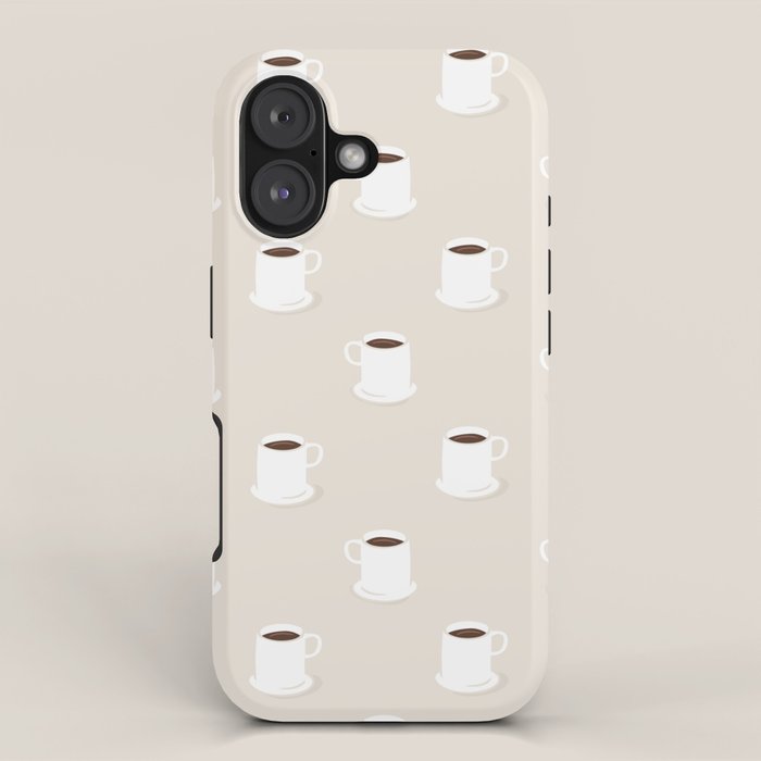 Retro coffee cup cartoon pattern iPhone Case Gallery Image 1
