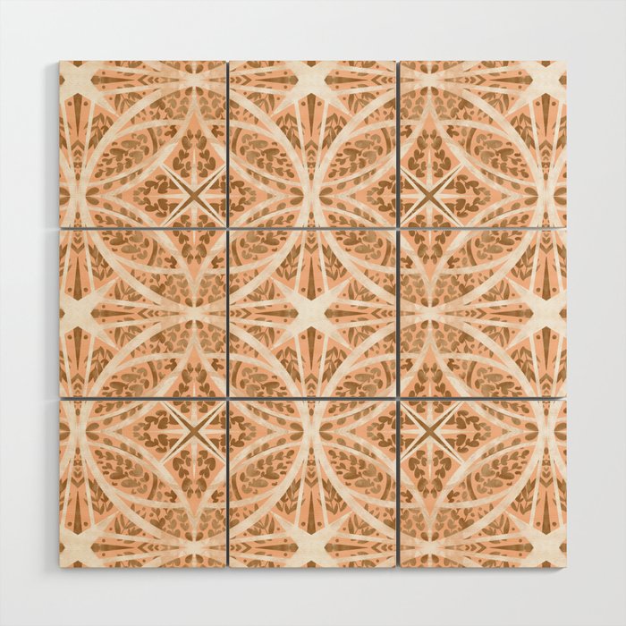 Tile wild leaves starry PF1 Wood Wall Art Gallery Image 1
