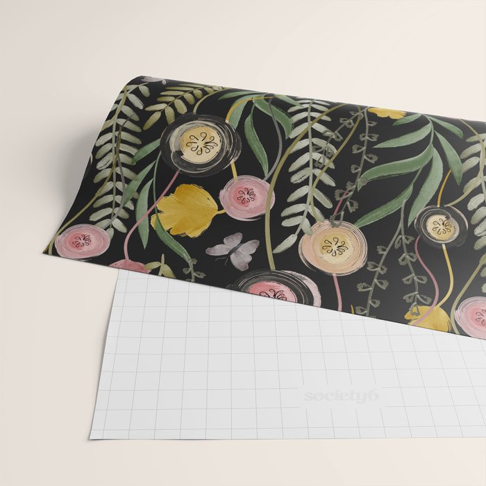 Meadow Noir Wrapping Paper Gallery Image 2