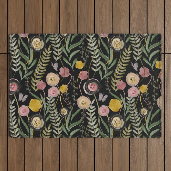 Meadow Noir Outdoor Rug Gallery Image 1