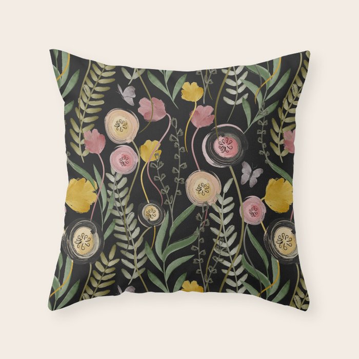Meadow Noir Throw Pillow Gallery Image 6
