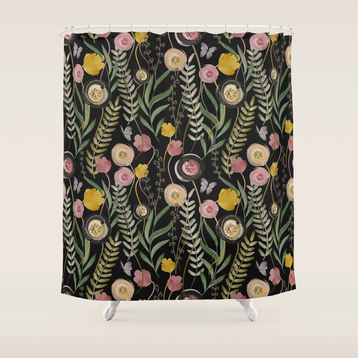Meadow Noir Shower Curtain Gallery Image 1
