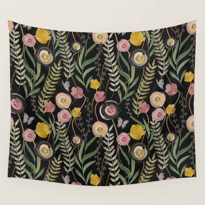 Meadow Noir Wall Tapestry Gallery Image 4