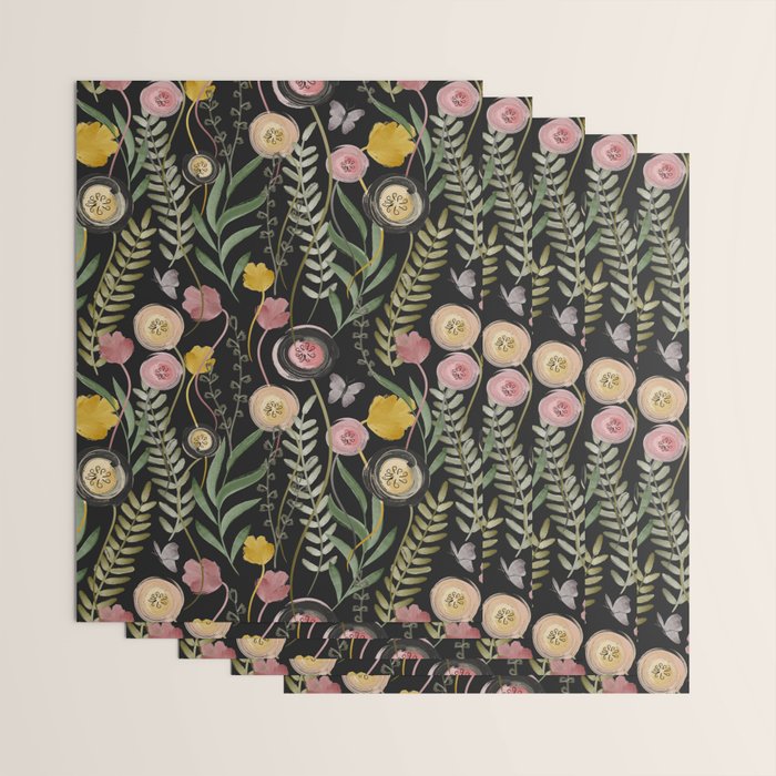 Meadow Noir Wrapping Paper Gallery Image 3