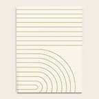 Minimal Line Curvature LXXXVII Creme & Green Mid Century Modern Arch Abstract Notebook Gallery Image 4