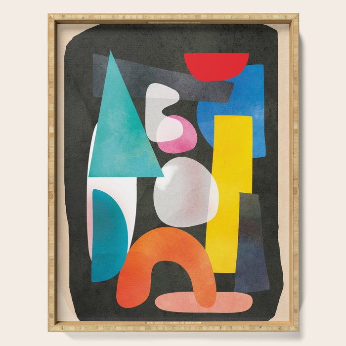Abstract Modern Art 27 Serving Tray Gallery Image 1