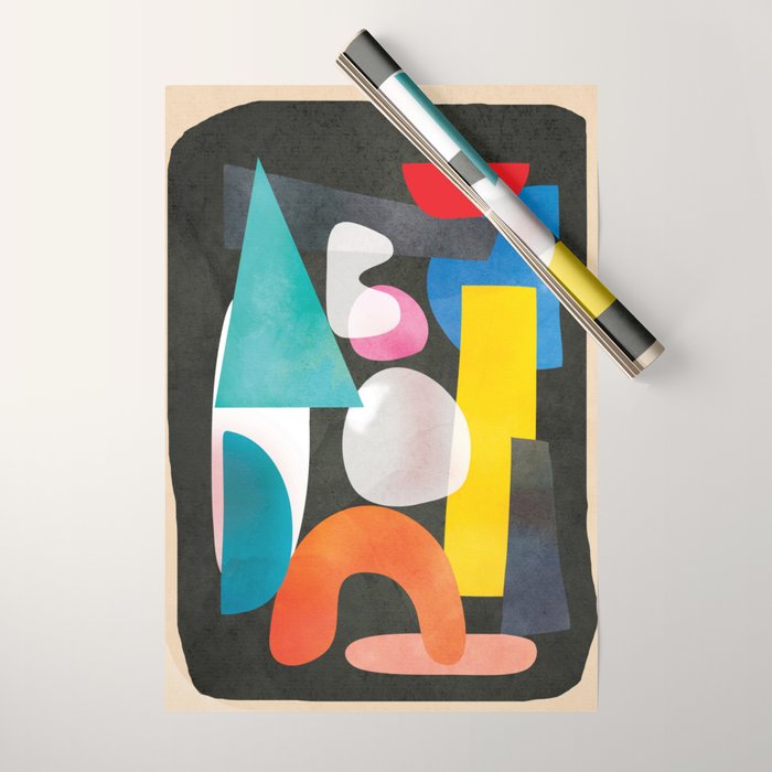 Abstract Modern Art 27 Wrapping Paper Gallery Image 1