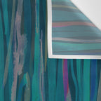 Deep Blue Sea - Ocean watercolor abstract painting Wall Tapestry Gallery Image 3