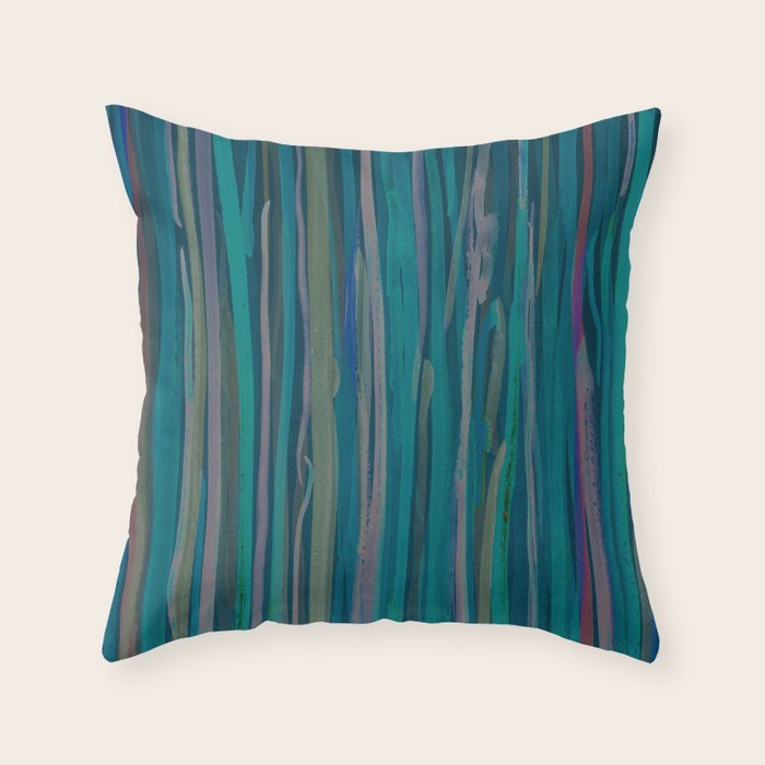 Deep Blue Sea - Ocean watercolor abstract painting Throw Pillow Gallery Image 1