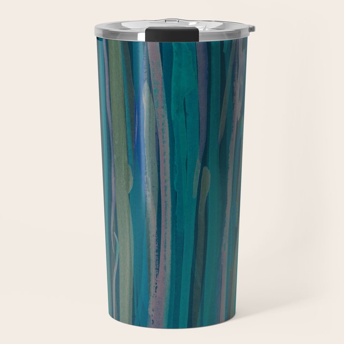 Deep Blue Sea - Ocean watercolor abstract painting Travel Mug Gallery Image 1