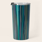 Deep Blue Sea - Ocean watercolor abstract painting Travel Mug Gallery Image 3