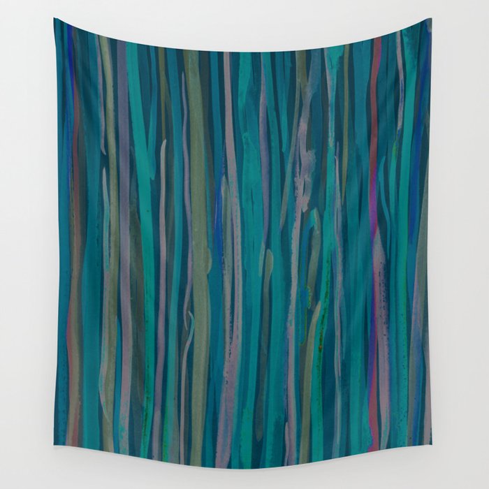 Deep Blue Sea - Ocean watercolor abstract painting Wall Tapestry Gallery Image 4